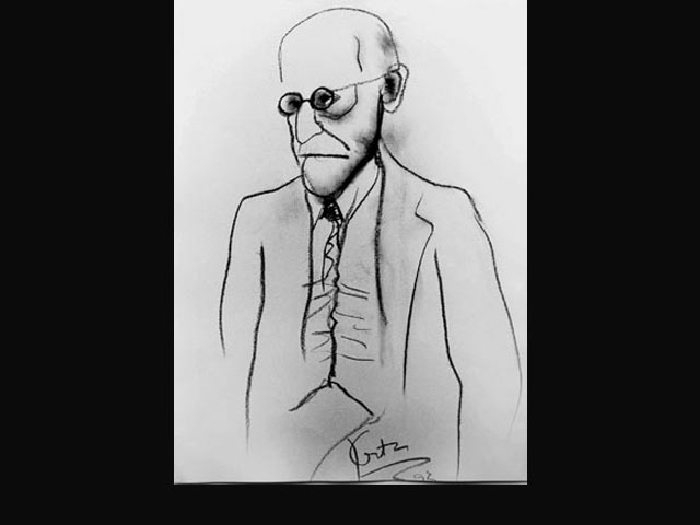 Freud the Collector – charcoal technique 35 x 50 cm Freud the Collector – charcoal technique 35 x 50 cm