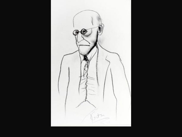 Freud Deep in Thought – charcoal 50 x 40 cm Freud Deep in Thought – charcoal 50 x 40 cm