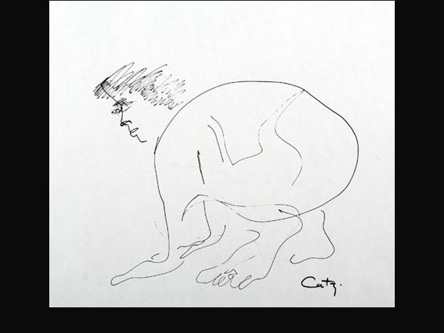 Before Leaping – ink 35 x 40 cm Before Leaping – ink 35 x 40 cm