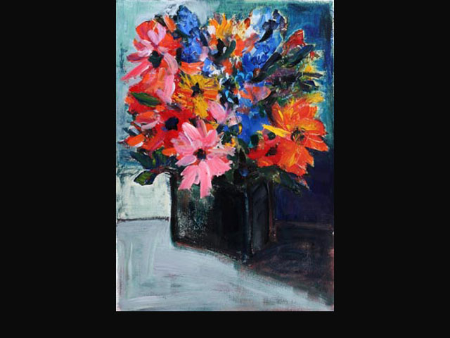 Afternoon with Flowers 3 – acrylic 64 x 45 cm