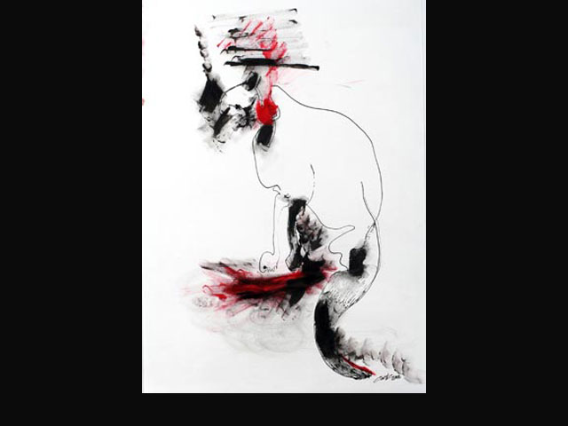 Ambush 2 – ink 35 x 50 cm