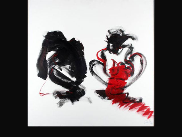 “La violencia incandecente” acrilico 100x100 cm. “La violencia incandecente” acrilico 100x100 cm.
