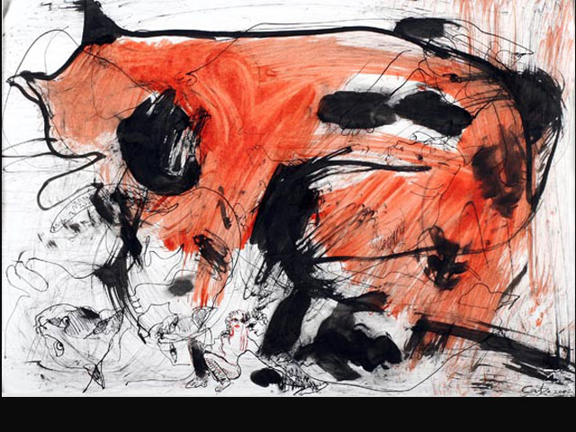 “Implacable” tinta 35x50 cm. “Implacable” tinta 35x50 cm.