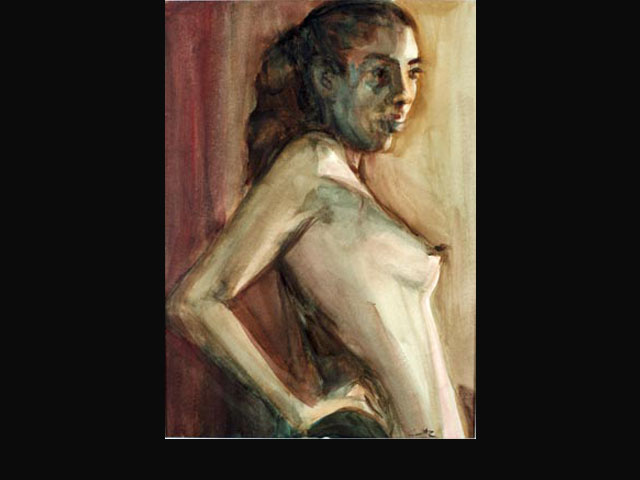 “Bailadora” acuarela 70x50 cm.