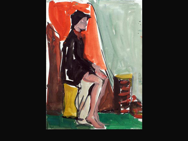 “Penelope 1” óleo plano s/papel 25x35 cm.
